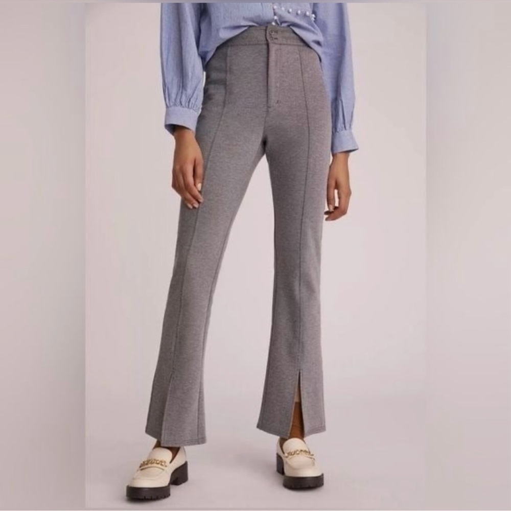 Adorable Maeve by Anthropologie Flair Split-Hem pants - Gray, Size 10.